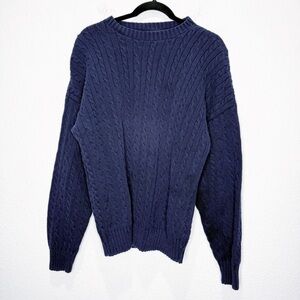Vintage Abercrombie & Fitch 90s Cable Knit Fisherman Grandpa Sweater Chunky
